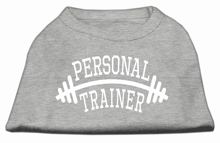 Personal Trainer Screen Print Shirt Grey XS